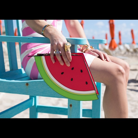Rare!! Kate Spade Watermelon Clutch - Picture 6 of 15